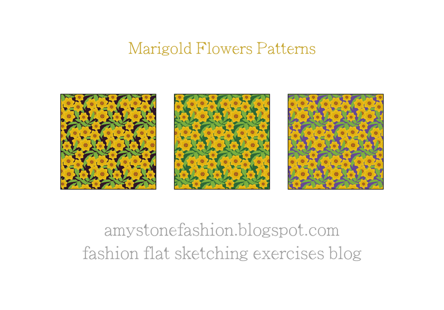 Marigold Floral Patterns