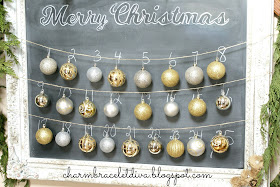 Vintage chalkboard Christmas countdown/Advent Calendar