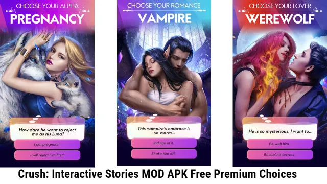 Crush: Interactive Stories MOD APK Free Premium Choices