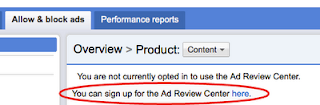 AdSense Review Center