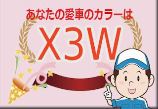 スズキ Ｘ３Ｗ クールカーキパールメタリック ホワイト ２トーンルーフ　ボディーカラー　色番号　カラーコード