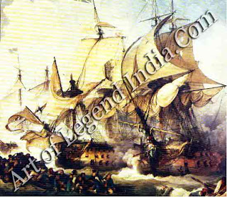 The Royal Navy Britain's navy dominated the oceans from the victory over the French at Trafalgar in 1805 to the late 19th century. Its main role except in wartime was to protect the shipping lanes for British merchants.
