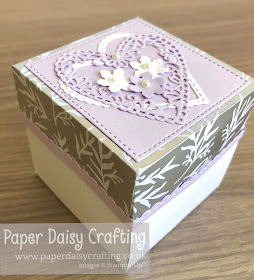 Meant to Be Stitched Be Mine Stampin Up Exploding Box