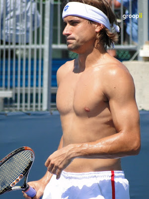 David Ferrer Shirtless at Cincinnati Open 2010