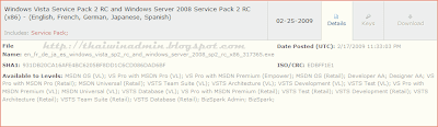 Windows Vista & Windows Server 2008 SP2 RC