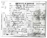 Marriage Cert. Hazel Dixon, Harry Wimmer, 1931. New Jersey Department of Health, Bureau of Vital Records, Trenton. NJSA microfilm roll 525 (Marriage Certificates 1931: Wat - Z)