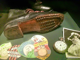 The National Football Museum at Urbis, Manchester Lockers from 1890's Hobnail boots image