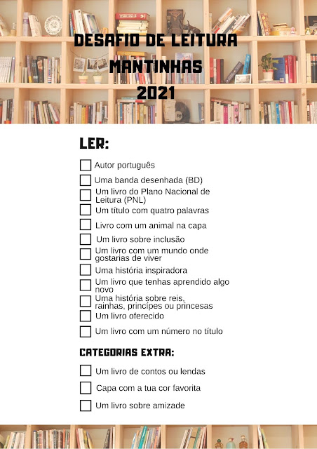 Desafio de Leitura Mantinhas 2021