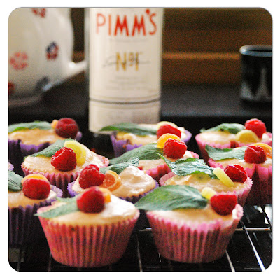 Pimm's and lemonade cupcakes