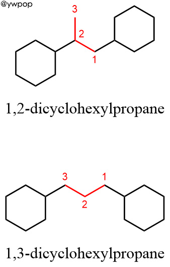 1,2-dicyclohexylpropane 1,3-dicyclohexylpropane