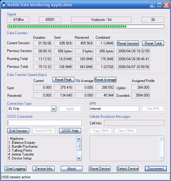 Cek Kekuatan Sinyal Modem (GSM/CDMA)