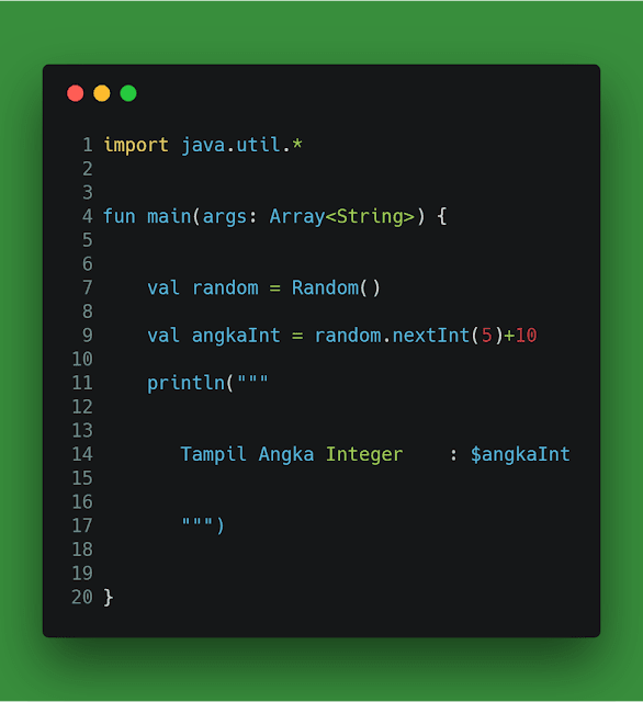 Saat kita sedang mengerjakan projek kegiatan  Belajar Cara Generate Angka Acak (Random Number) di Kotlin
