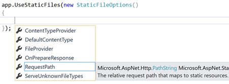 Propiedades de StaticFileOptions