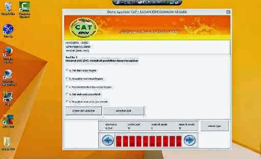 simulasi tes CPNS 2014 menggunkan software simulasi CAT CPNS 2014 ...