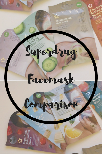 A review of every facemask in Superdrug's own-brand range. Nourish ME: www.nourishmeblog.co.uk