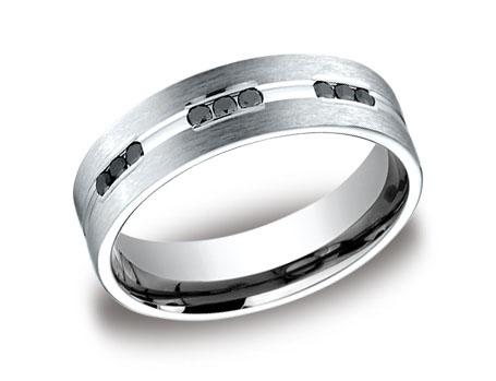 Less bling is sometimes more White gold black diamond band Contact 