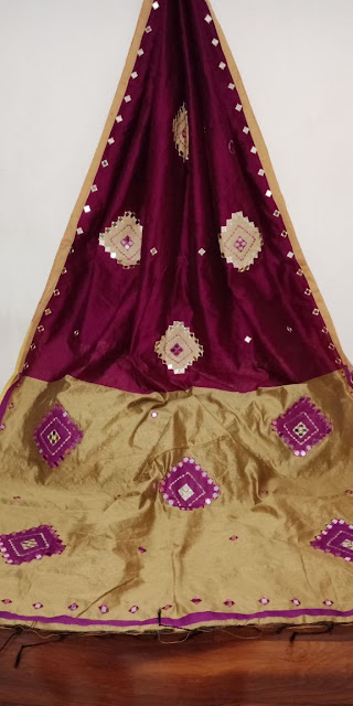 latest dupion silk sarees with ari work with mirror design|online buy saree 