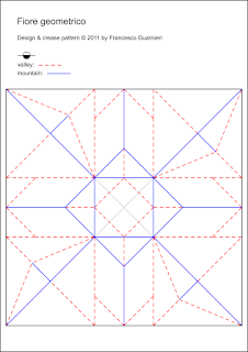 Origami CP, Fiore Geometrico - Geometric Flower, by Francesco Guarnieri