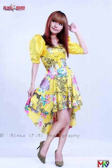 phyu sin shin thant with colorful fashion dresses 