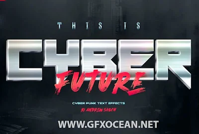 Cool 3d Cyberpunk Text Effects template  gfxocean