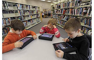 students using ipads