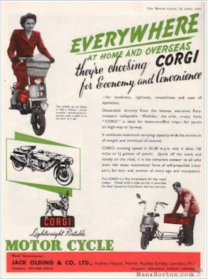 Brockhouse Corgi Motorcycle 1950 Propaganda