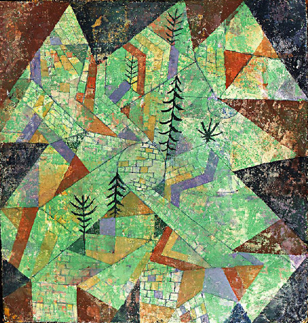 Quadro astratto di Klee - poesia Destini simultanei