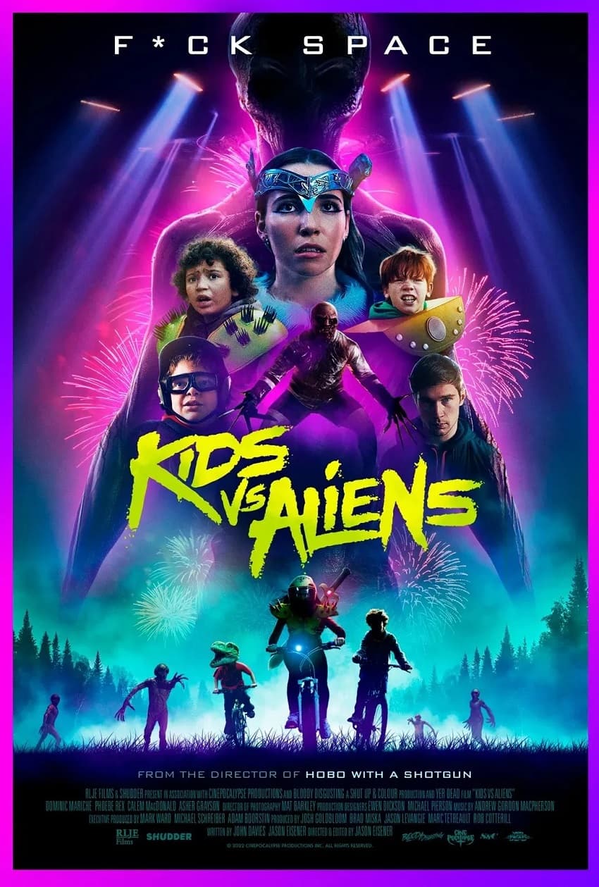 RLJE Films показала полный трейлер фантастического хоррора Kids vs. Aliens - Постер