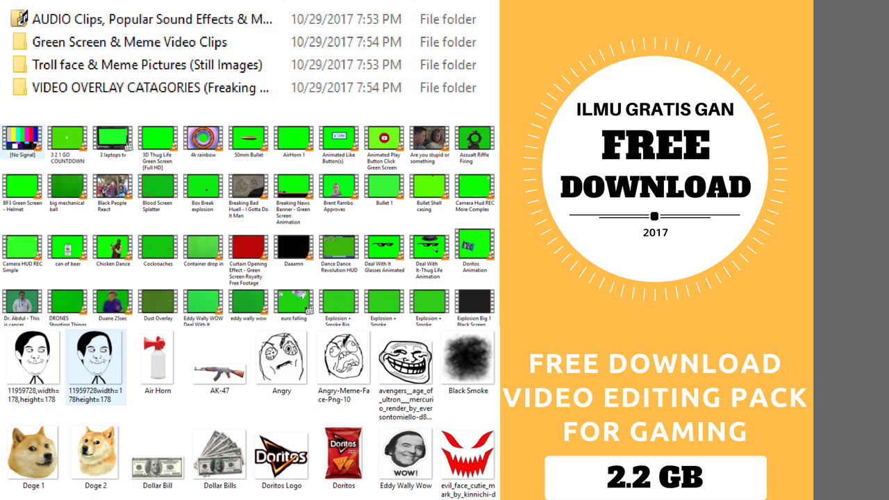 Free Download Video Editing Pack For Gaming Ilmu Gratis Gan