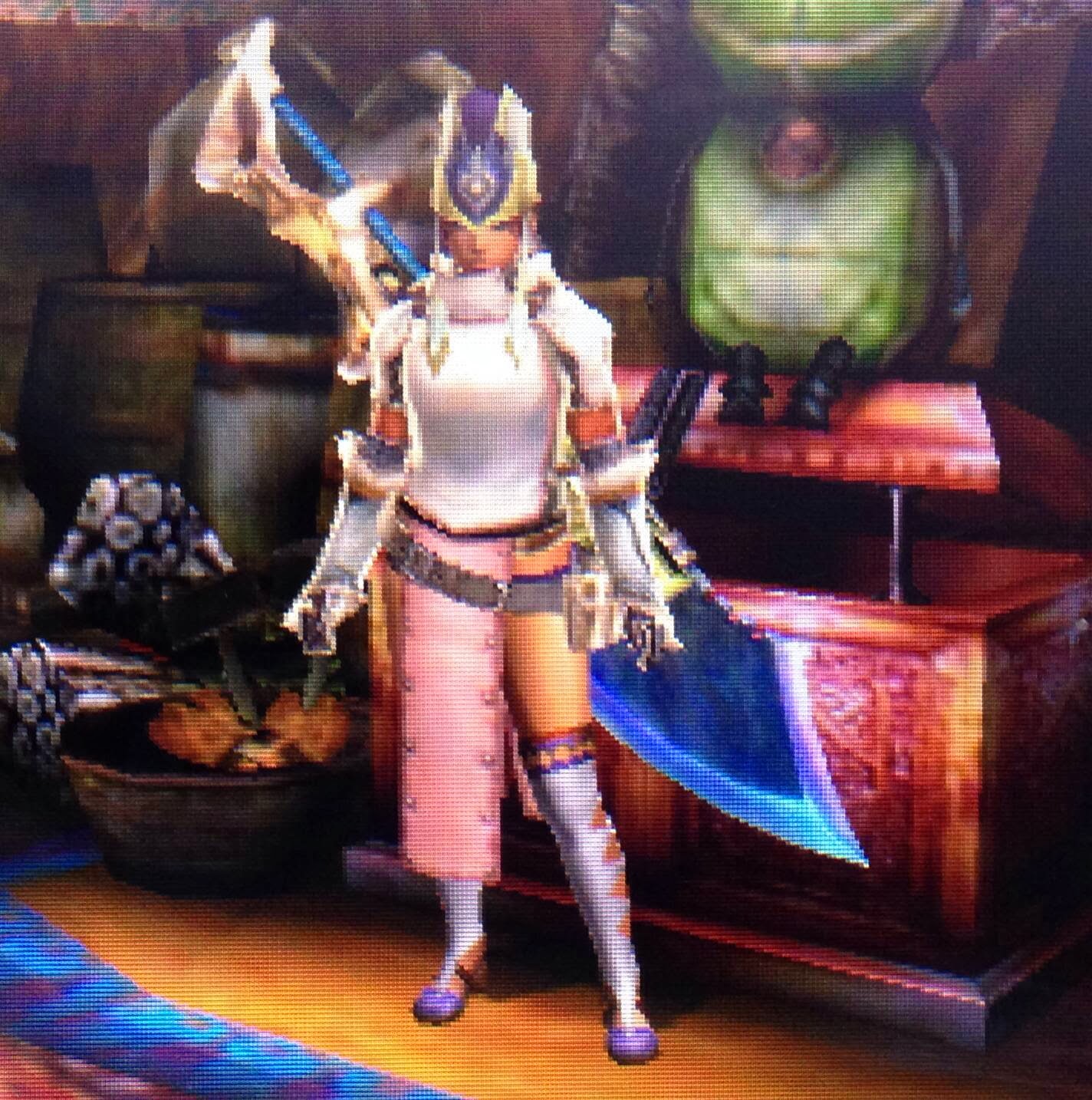 Mh4 見た目良しの発掘防具付き大剣装備参考例 青発光41式 居合装備作ったけどやっぱ好きな見た目作れるのは良いな 見てて楽しいわ モンハン っ娘まとめ速報 モンまと