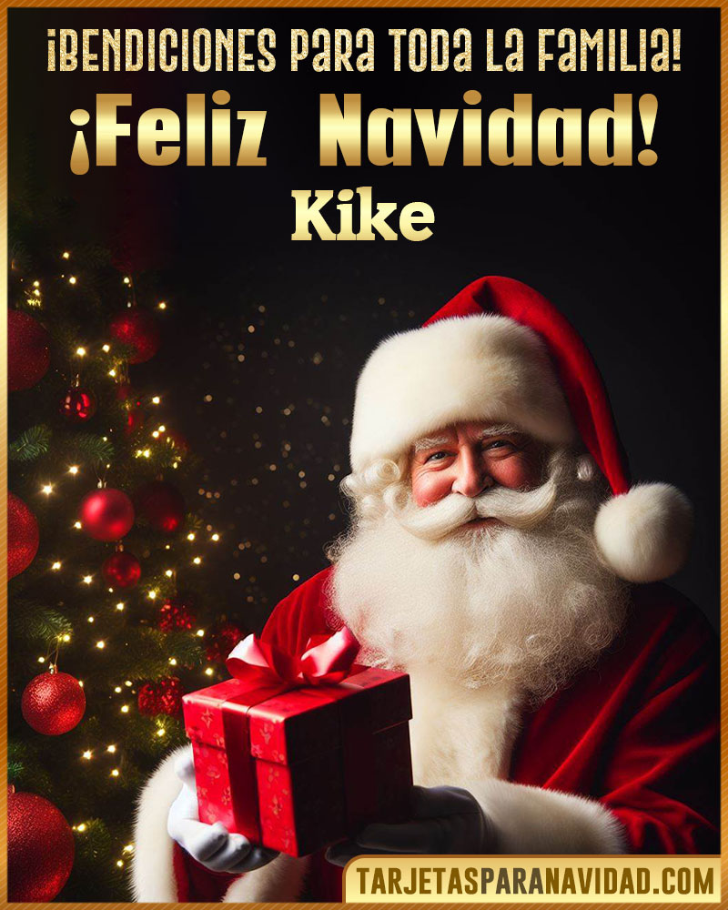 Tarjetas de Papá Noel para Kike