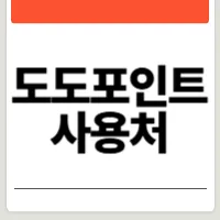 도도포인트 사용처