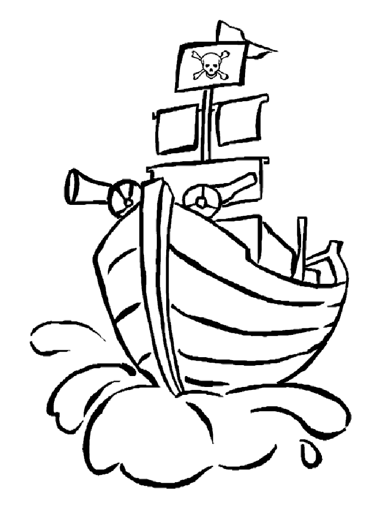 Pirates Ship Coloring Pages