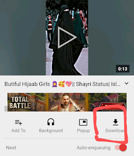 Downloading app interface