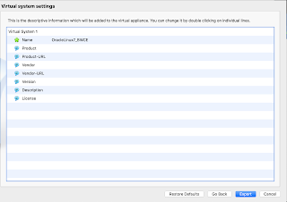 System Appliance Settings