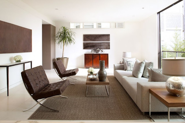 Modern furniture in a living room