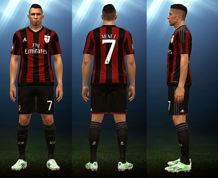 PES 2015 PC: 1º uniforme 2015/2016 do AC Milan (home kit)