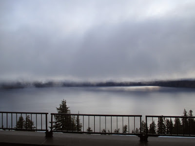 Crater Lake Oregon on a Foggy Cold Day - photo taken from the Fancy Lodge - gvan42