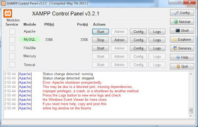 Mengatasi Masalah Apache Xampp Tidak Running