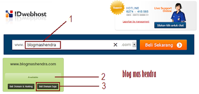 Input Nama Domain Baru - Blog Mas Hendra