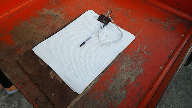 a blank passenger manifest at the Iloilo Ortiz Wharf