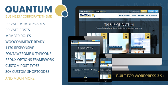 Download QUANTUM v1.6 – Responsive Business WordPress Theme