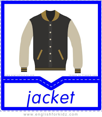 Jacket - English clothes and accessories flashcards for ESL students