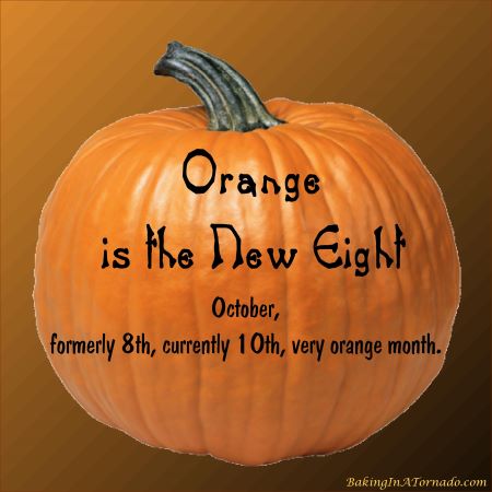 Orange is the New Eight | graphic designed by, featured on, and property of Karen of www.BakingInATornado.com | #MyGraphics #Halloween