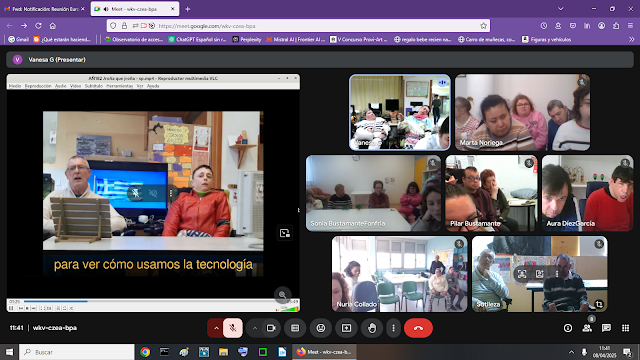 pantallazo de la videoconferencia