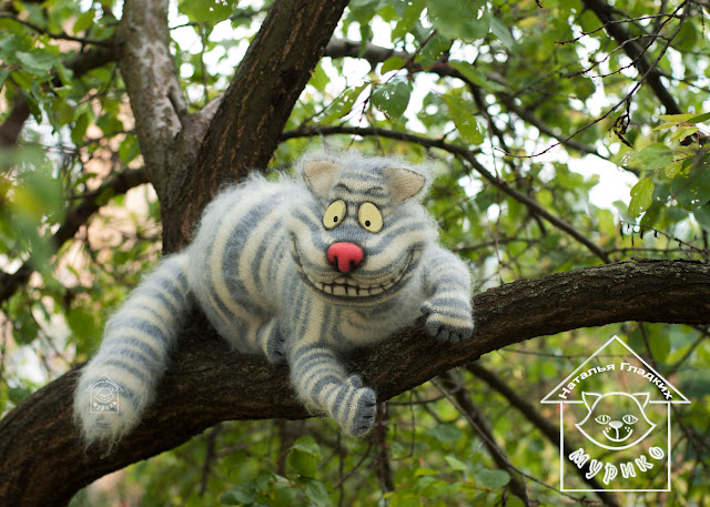 Cheshire cat, кот, Чешир, Алиса в стране чудес, handmade, сказочные персонажи, герои фильмов, ингрушка, авторская игрушка, игрушка ручной работы, мурико,  хенд мейд, своими руками, интерьерная игрушка, для детей, подарок 