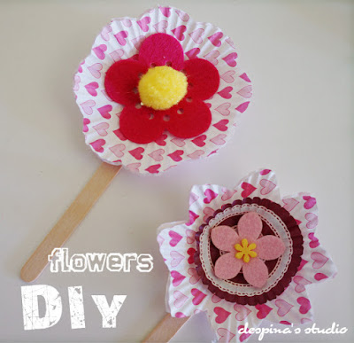 DIY flowers from cupcake liners