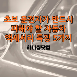 초보 운전자가 반드시 피해야 할 자동차 액세서리 특징 5가지