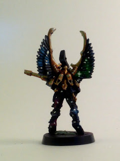 WIP 40k eldar swooping hawk test model - back