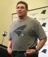 Carolina Panthers head coach Ron Rivera will give the command to start engines on Sunday. 